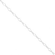 Chaîne maille fantaisie alternée (1x3) 3.9 mm - Argent 925 x50cm