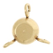 Intercalaire 3 anneaux 6 mm oxyde zirconium Acier inoxydable Doré 304L Cristal x1