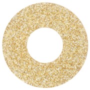 Pendentif donuts 20 mm en acrylique - Pailleté Doré x1