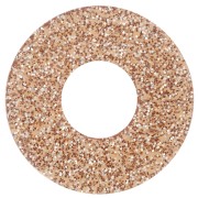 Pendentif donuts 20 mm en acrylique - Pailleté Bronze x1