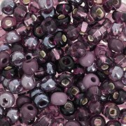 Violet - Preciosa Perles rocailles 6/0 4 mm - Mix Violet x20g Preciosa Perles rocailles 6/0 4 mm - Mix Violet x20g