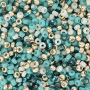Vert - Mix de rocailles Miyuki 11/0 - Indian Blue x8g Mix de rocailles Miyuki 11/0 - Indian Blue x8g