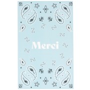 Cartes à bijoux - cartes de remerciements - Merci - motif Paisley - Bleu clair x10