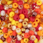 Rouge - Preciosa Perles rocailles 6/0 4 mm - Mix Sun x20g Preciosa Perles rocailles 6/0 4 mm - Mix Sun x20g