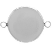 Intercalaire serti pour cabochon fond plat 20 mm - Acier inoxydable 304L x1