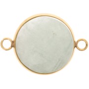 Intercalaire serti pour cabochon fond plat 18 mm - Acier inoxydable 304L Doré x1