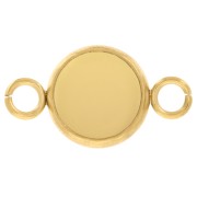 Intercalaire serti pour cabochon fond plat 8 mm - Acier inoxydable 304L Doré x1