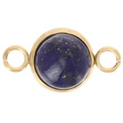 Intercalaire serti pour cabochon fond plat 8 mm - Acier inoxydable 304L Doré x1