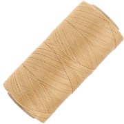Bobine de fil ciré Linhasita pour micro macramé 0.35 mm - Golden Beige (602) x448m