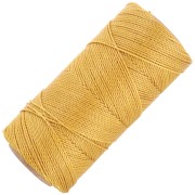 Bobine de fil ciré Linhasita pour micro macramé 1 mm - Moutarde (1466) x168m
