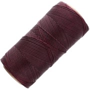 Bobine de fil métallisé ciré Linhasita pour macramé 1.4 mm - Currant (632) x130m