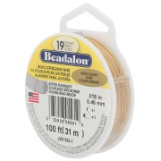 Fil Cablé 19 brins 0.46 mm - Beadalon - Doré x31m