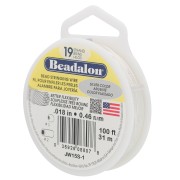 Fil Cablé 19 brins 0.46 mm - Beadalon - Argenté x31m