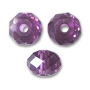 Amethyst - Ronde aplatie PureCrystal 5040 8 mm Amethyst x1 Ronde aplatie PureCrystal 5040 8 mm Amethyst x1