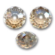Crystal - Ronde aplatie PureCrystal 5040 8 mm Crystal Golden Shadow x1 Ronde aplatie PureCrystal 5040 8 mm Crystal Golden Shadow x1