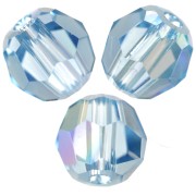 Perles rondes PureCrystal 5000 4 mm - Aquamarine Shimmer x20