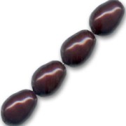 Perles poires nacrées PureCrystal 5821 11x8 mm Maroon Pearl x5