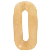 Pendentif ovale 30x15 mm en pierre gemme - Jade teinté - Jaune x1