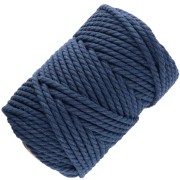 Indigo - Bobine de cordon en coton pour macramé 5 mm - Indigo x50m Bobine de cordon en coton pour macramé 5 mm - Indigo x50m