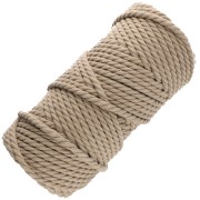 Sable - Bobine de cordon en coton pour macramé 5 mm - Sable x50m Bobine de cordon en coton pour macramé 5 mm - Sable x50m