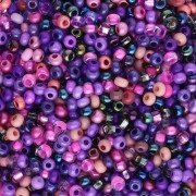 Violet - Preciosa Perles rocailles 11/0 2 mm - Mix Violet - Saumon x20g Preciosa Perles rocailles 11/0 2 mm - Mix Violet - Saumon x20g