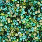 Vert - Preciosa Perles rocailles 11/0 2 mm - Mix Green x20g Preciosa Perles rocailles 11/0 2 mm - Mix Green x20g
