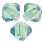 Toupies en cristal PureCrystal 5328 4 mm - Light Turquoise Shimmer 2X x50