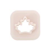 Mini emporte-pièce feuille d'Erable 10x13 mm en polymère biodégradable - Beige x1