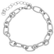 Bracelet maille Forçat alternée 7 mm - Acier inoxydable 304 x16cm