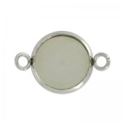 Serti intercalaire pour cabochon fond plat 8 mm en Acier inox x1
