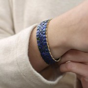 Miyuki Half Tila Beads 5x2.3x1.9 mm HTL-194 - Palladium Plated paquet de 50g