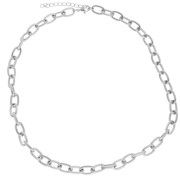 Collier maille Forçat 8.3 mm alternée texturée - Acier inoxydable 304L x46cm