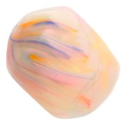 Perle baroque irrégulière en résine opaque 22x17 mm - Marbré Multicolore nacré x1