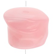 Perles irrégulières 16x20 mm en acrylique translucide - Rose clair x4