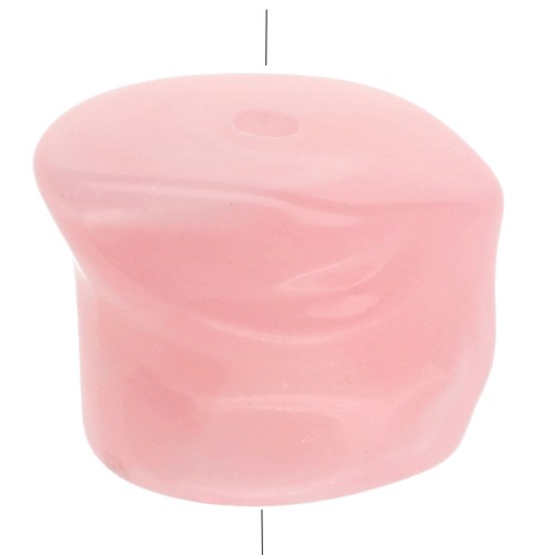 Perles irrégulières 16x20 mm en acrylique translucide - Rose clair x4