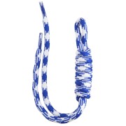 Attache paracorde pour porte clés et grigri de sac - 22 cm - Bleu - Blanc x1