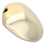 Ovale - Perle ovale irrégulière facettée 36x29 mm en acrylique métallisée CCB - Doré x1 Perle ovale irrégulière facettée 36x29 mm en acrylique métallisée CCB - Doré x1