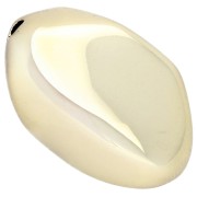 Ovale - Perle ovale irrégulière facettée 27x20 mm en acrylique métallisée CCB - Doré x1 Perle ovale irrégulière facettée 27x20 mm en acrylique métallisée CCB - Doré x1