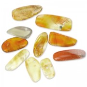 Gouttes irrégulières 12-22 mm Red Agate x10