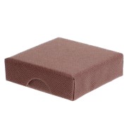 Boite écrin bijoux fantaisie pour parure en carton 5x5x1.5 cm - Marron x1