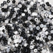 Blanc - Mix de rocailles Miyuki 11/0 - Black and White x8g Mix de rocailles Miyuki 11/0 - Black and White x8g
