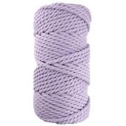 Mauve - Bobine de cordon en coton pour macramé 5 mm - Mauve x50m Bobine de cordon en coton pour macramé 5 mm - Mauve x50m