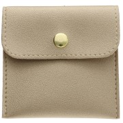Pochette en similicuir avec bouton pression pour bijoux 80x80 mm - Doré x1