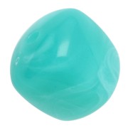 Bleu Turquoise - Perles cubes irréguliers 16x17 mm - Acrylique opaque - Marbré bleu turquoise x10 Perles cubes irréguliers 16x17 mm - Acrylique opaque - Marbré bleu turquoise x10