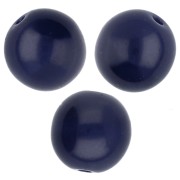 Perles en verre tchèque rondes 8 mm - Opaque Night Blue x20