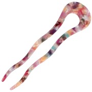 Pique à cheveux en acétate 116x32 mm - Ecaille de tortue Rose - Multicolore x1