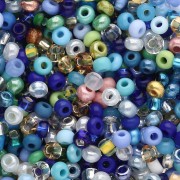 Preciosa Perles rocailles 8/0 3 mm - Mix Vert Anis - Bleu Clair x20g
