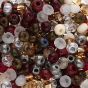 Preciosa Perles rocailles 6/0 4 mm - Mix Kaki - Marron x20g