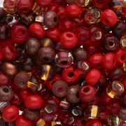 Light Topaz - Preciosa Perles rocailles 6/0 4 mm - Mix Multi Rouge x20g Preciosa Perles rocailles 6/0 4 mm - Mix Multi Rouge x20g