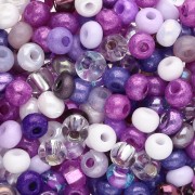 Preciosa Perles rocailles 6/0 4 mm - Mix Lilas - Violet x20g